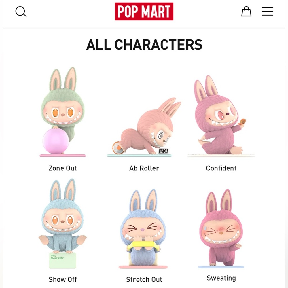 The monsters Lasy Yoga series figures